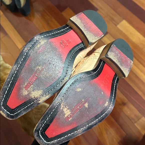 Giorgio Brutini Crocodile Textured Leather Shoes Pointed Toe Mens Size 9.5 Pink - Picture 9 of 13